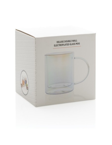 Taza de lujo de vidrio galvanizado de doble pared
