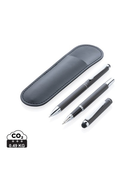 Juego de bolígrafos Swiss Peak deluxe en estuche de PU