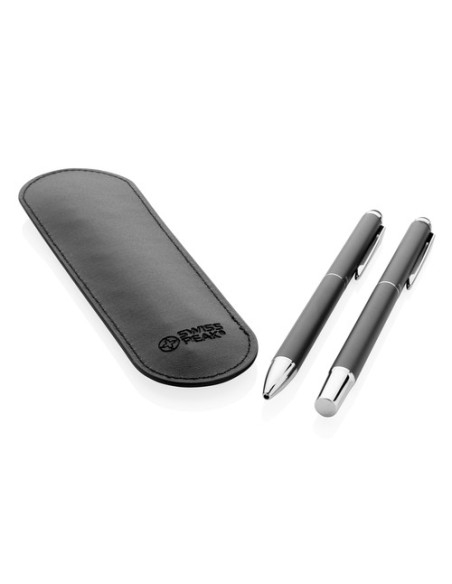 Juego de bolígrafos Swiss Peak deluxe en estuche de PU