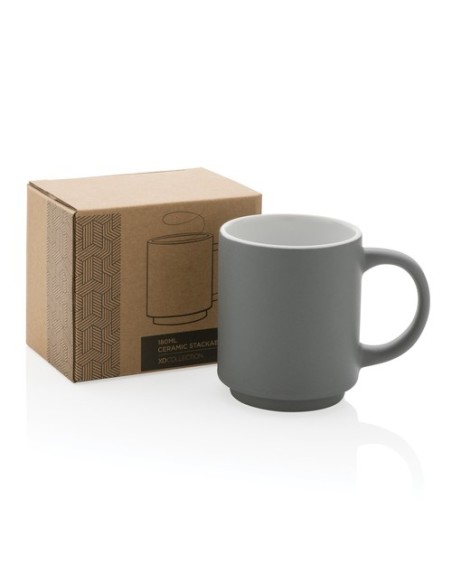 Taza apilable de cerámica 180ml