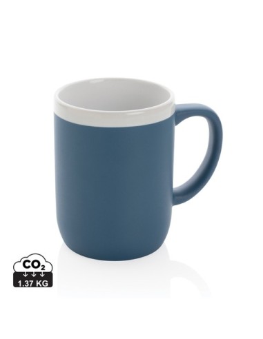 Taza de cerámica con borde blanco 300ml