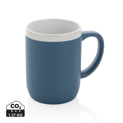 Taza de cerámica con borde blanco 300ml