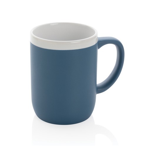 Taza de cerámica con borde blanco 300ml