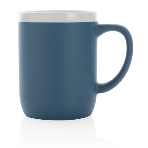 Taza de cerámica con borde blanco 300ml
