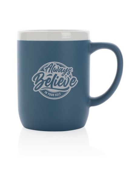 Taza de cerámica con borde blanco 300ml