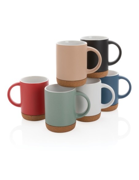 Taza de cerámica con base de corcho 280ml