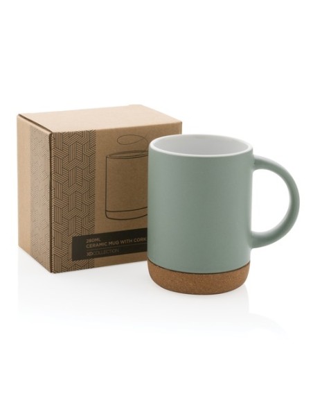Taza de cerámica con base de corcho 280ml