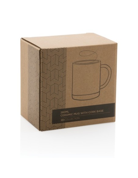 Taza de cerámica con base de corcho 280ml