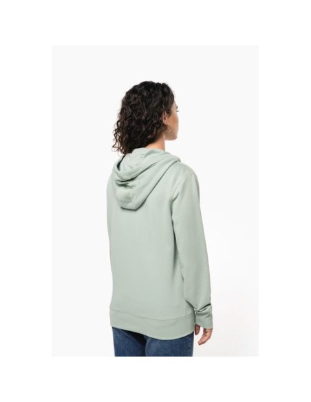 Sudadera ecorresponsable french terry  capucha y cremallera  Unisex