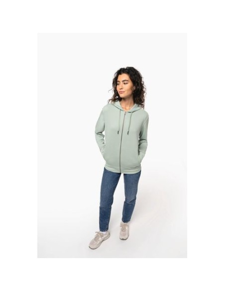 Sudadera ecorresponsable french terry  capucha y cremallera  Unisex