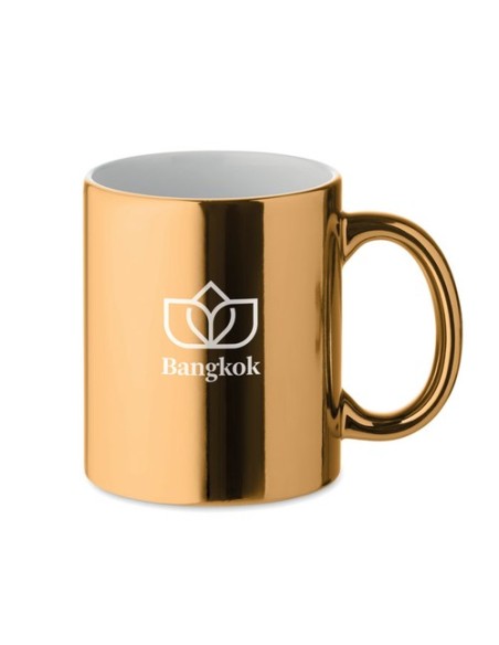 HOLLY Taza cerámica metálica 300 ml