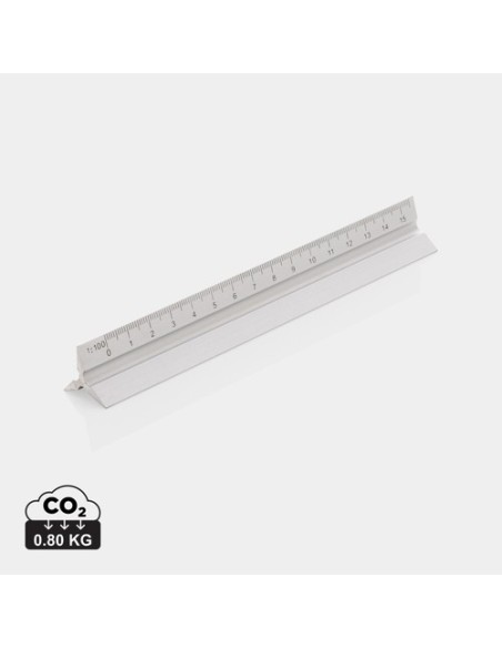 Regla triangular de aluminio 15cm