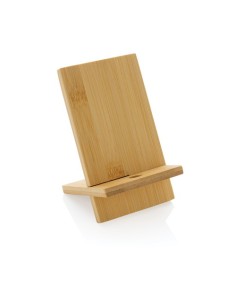 Soporte para teléfono de bambú en caja kraft 2