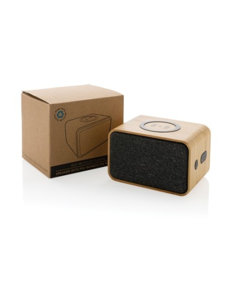 Altavoz inalámbrico RCS Rplastic con bambú 5W