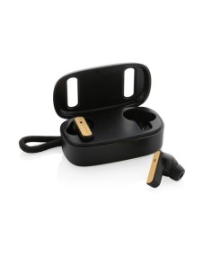 Auriculares TWS de plástico reciclado RCS y bambú 2
