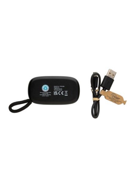 Auriculares TWS de plástico reciclado RCS y bambú