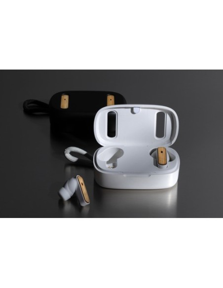 Auriculares TWS de plástico reciclado RCS y bambú