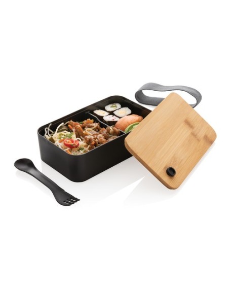 Fiambrera RCS con tapa RPP de bambú