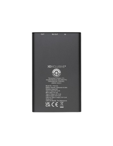 Powerbank Terra 5W aluminio RCS reciclado 5000  mAh