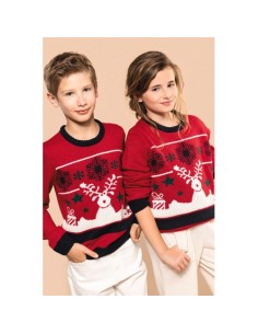 Jersey cuello redondo de Navidad infantil
