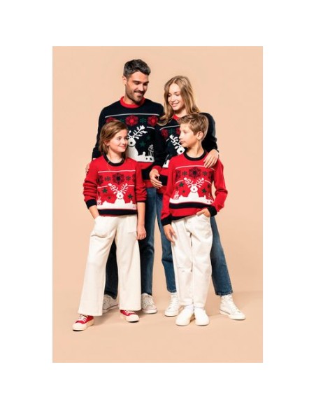 Jersey cuello redondo de Navidad infantil