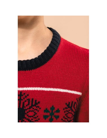 Jersey cuello redondo de Navidad infantil