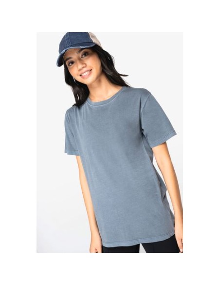 Camiseta ecorresponsable  efecto lavado mujer