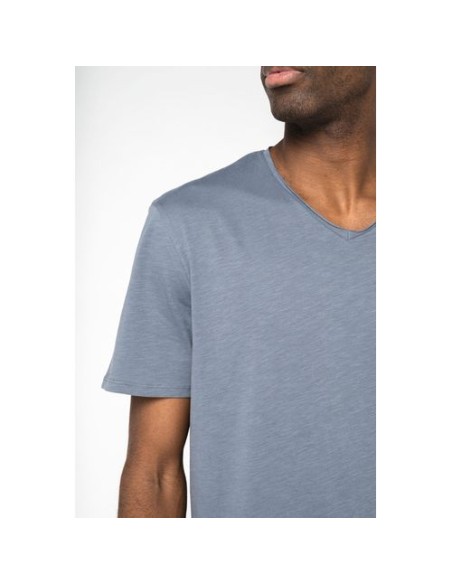 Camiseta ecorresponsable slub con bordes sin rematar hombre