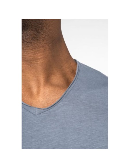 Camiseta ecorresponsable slub con bordes sin rematar hombre