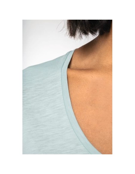 Camiseta ecorresponsable slub mujer