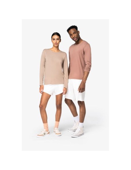 Camiseta ecorresponsable efecto lavado de manga larga unisex