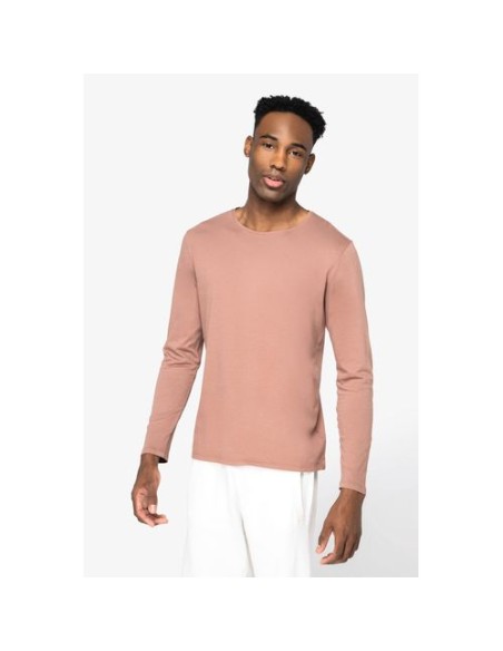 Camiseta ecorresponsable efecto lavado de manga larga unisex