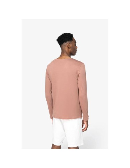 Camiseta ecorresponsable efecto lavado de manga larga unisex