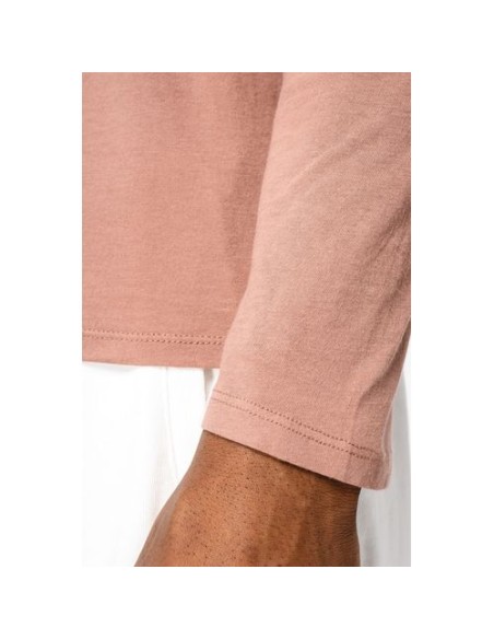 Camiseta ecorresponsable efecto lavado de manga larga unisex