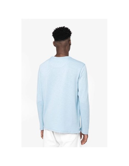 Sudadera ecorresponsable de cuello redondo efecto lavado French Terry unisex