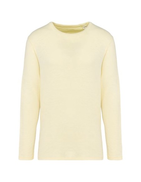 Sudadera ecorresponsable de cuello redondo efecto lavado French Terry unisex