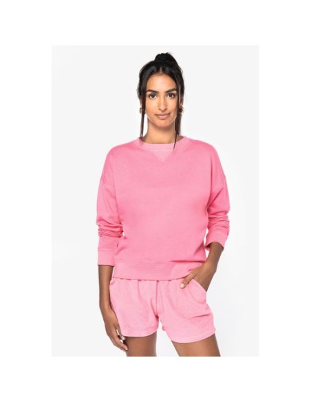 Sudadera ecorresponsable hombros caídos mujer