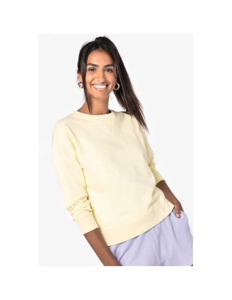 Sudadera ecorresponsable hombros caídos mujer