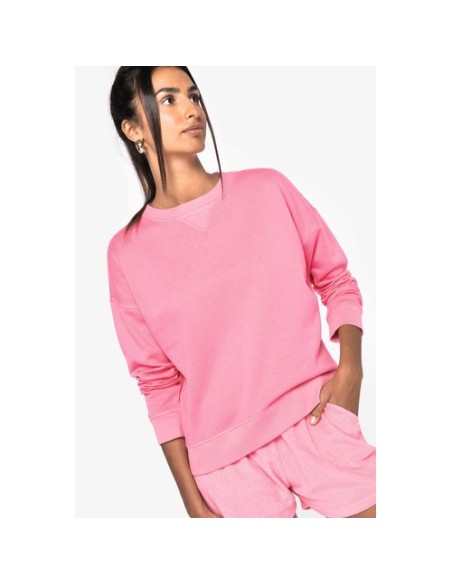 Sudadera ecorresponsable hombros caídos mujer