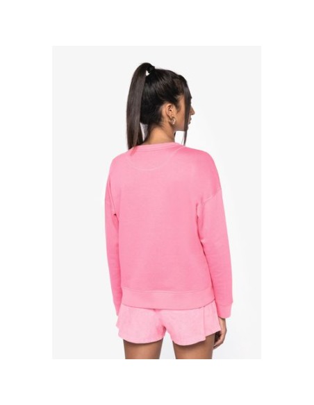 Sudadera ecorresponsable hombros caídos mujer