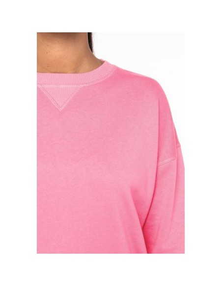 Sudadera ecorresponsable hombros caídos mujer