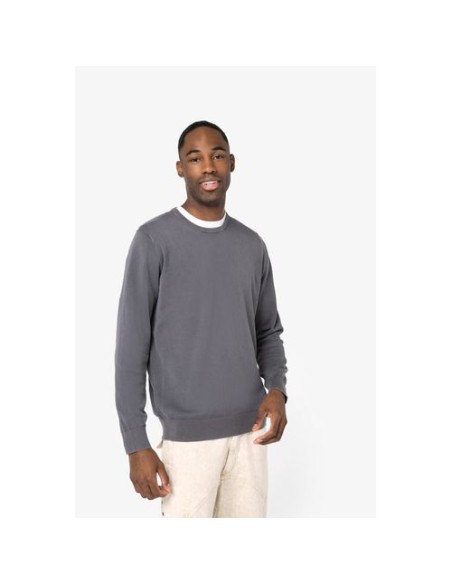 Jersey ecorresponsable efecto lavado cuello redondo hombre