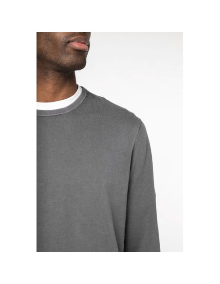 Jersey ecorresponsable efecto lavado cuello redondo hombre