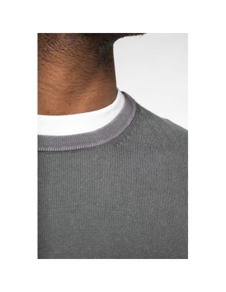 Jersey ecorresponsable efecto lavado cuello redondo hombre