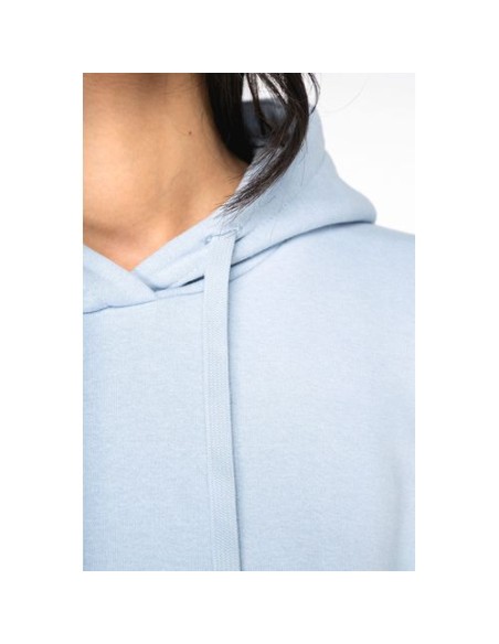 Vestido tipo sudadera ecorresponsable con capucha mujer