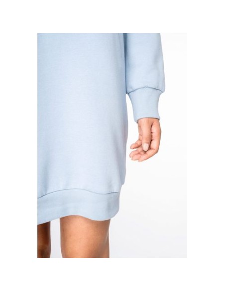 Vestido tipo sudadera ecorresponsable con capucha mujer