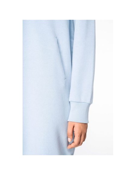 Vestido tipo sudadera ecorresponsable con capucha mujer