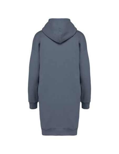Vestido tipo sudadera ecorresponsable con capucha mujer