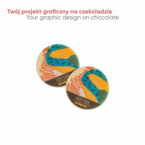 medalla de chocolate con impresión...