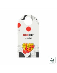 PUSH THE BUTTON en forma de corazón